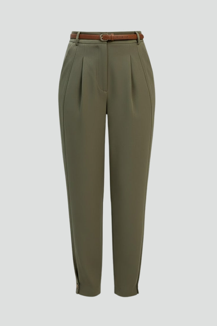 Women’s Pants with High Waist and Tapered Leg - Image 1