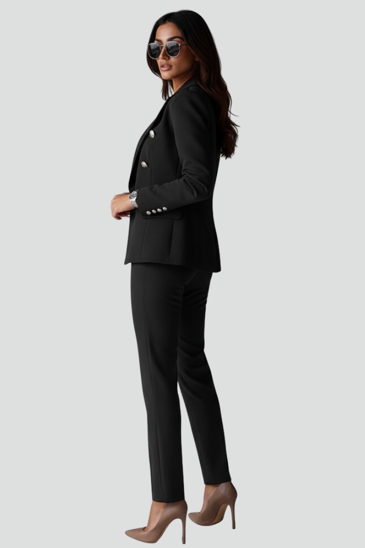 Women’s Suit Set with Blazer and Straight Trousers - Image 5