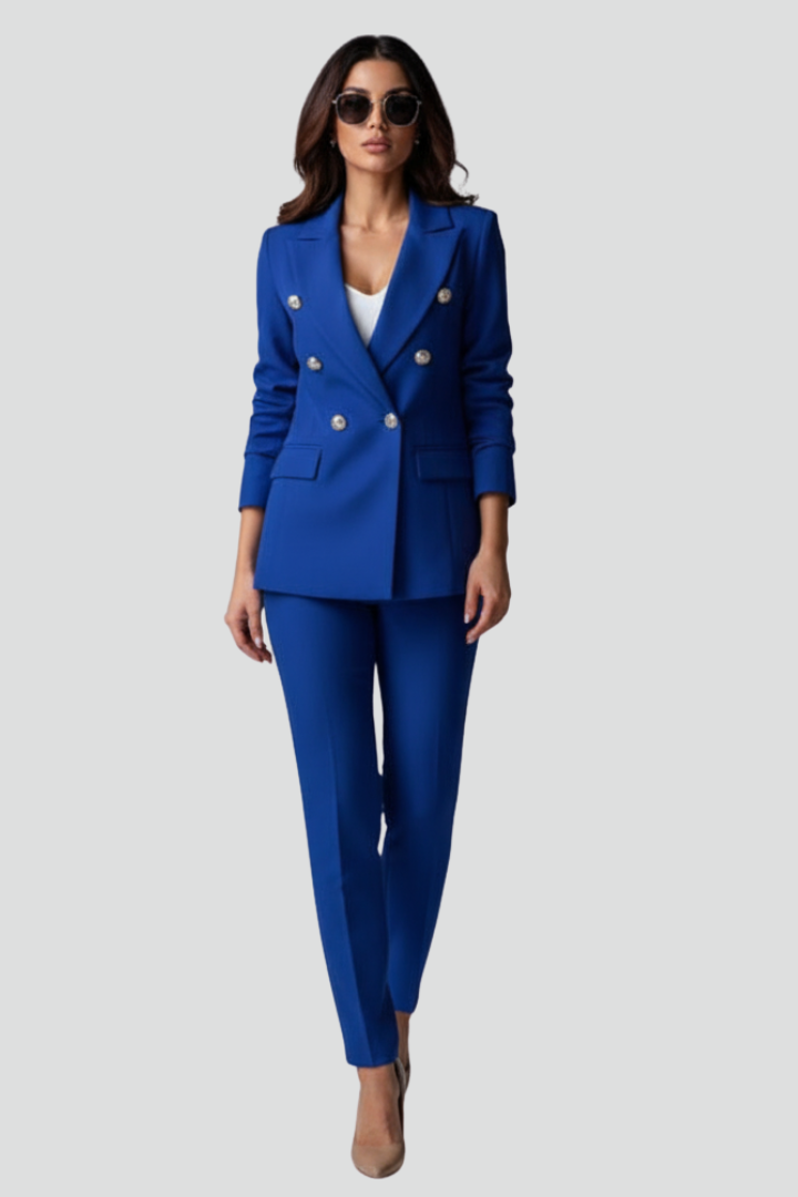 Women’s Suit Set with Blazer and Straight Trousers - Image 13