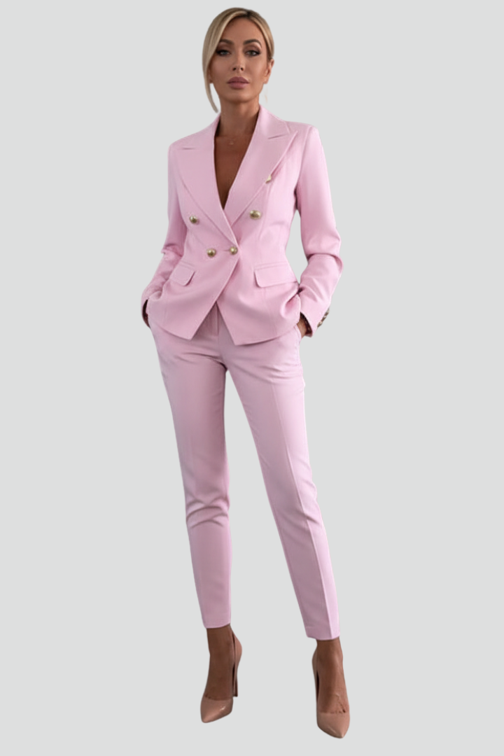 Women’s Suit Set with Blazer and Straight Trousers - Image 8