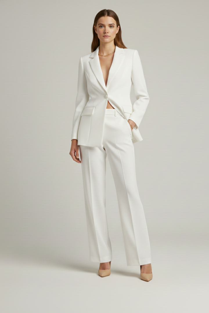 Women’s Suit with Jacket and Wide-Leg Pants - Image 8