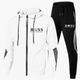 Men's two-piece hooded tracksuit with zip jacket and joggers