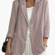 Women's blazer with notched lapels, button front and patch pockets