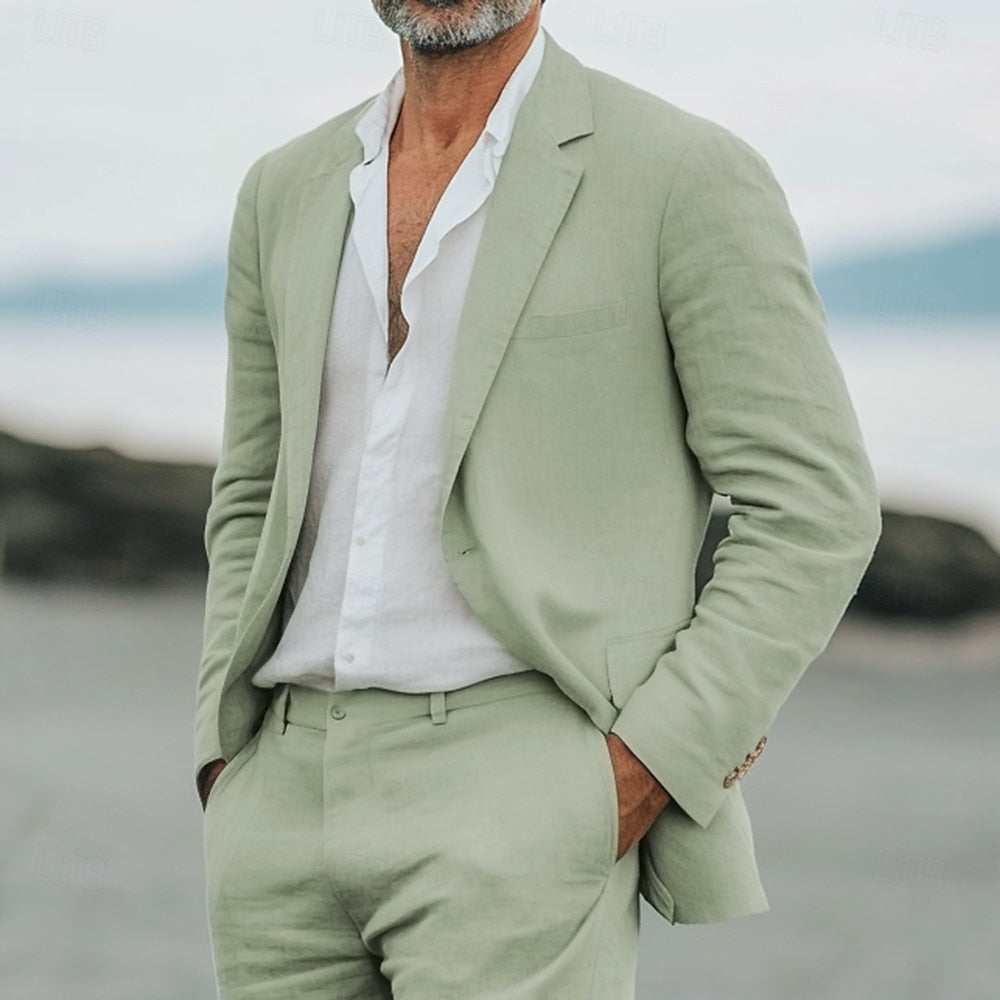 Hunter | Men's Linen Two Piece Suit with Blazer and Trouser