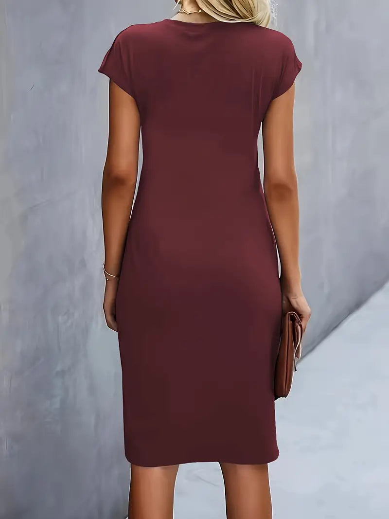 Katie | Women’s Classic Short Sleeve Bodycon Dress - Image 23