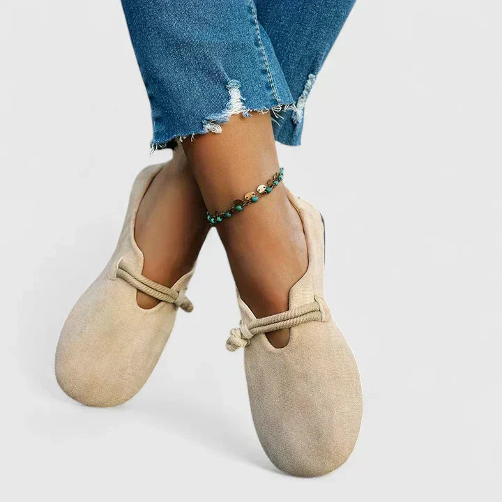 Unisex Moccasin Slippers, Rope Trim Beige, Black