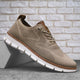 Men's knit lace-up sneaker with textured panels