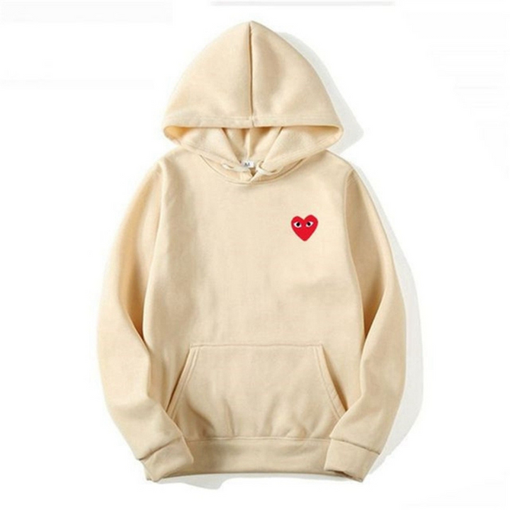 Women's pullover hoodie with heart graphic and kangaroo pocket