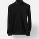 Men's plain long-sleeve roll neck jumper with ribbed trims