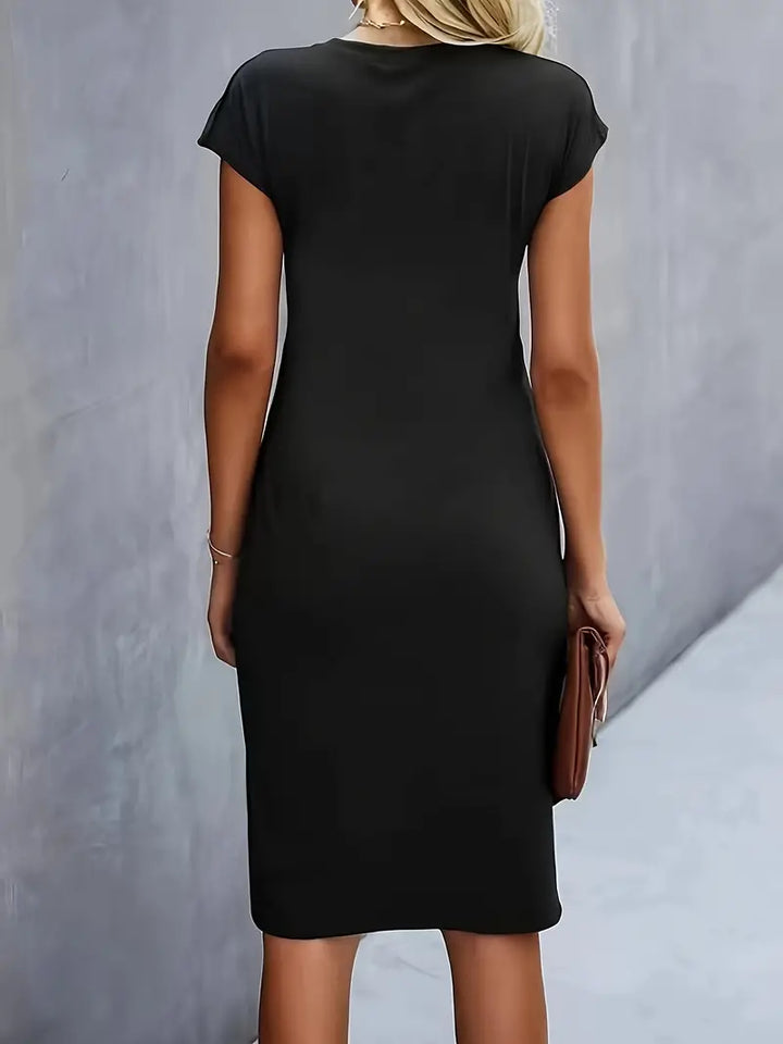 Katie | Women’s Classic Short Sleeve Bodycon Dress - Image 2