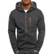 Men's hooded full-zip jacket with multiple zipped pockets