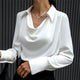 Tessa | Women’s Modern Long Sleeve Satin  Blouse - Image 6