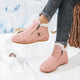 Women's lined ankle boots with faux-fur trim and side zip