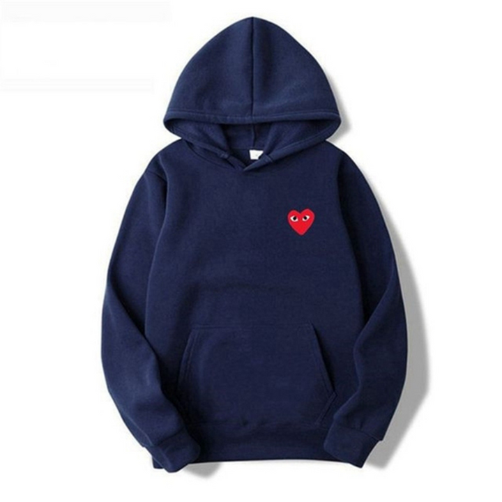 Women's pullover hoodie with heart graphic and kangaroo pocket