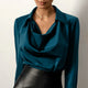 Tessa | Women’s Modern Long Sleeve Satin  Blouse - Image 5