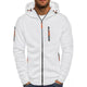 Men's hooded full-zip jacket with multiple zipped pockets