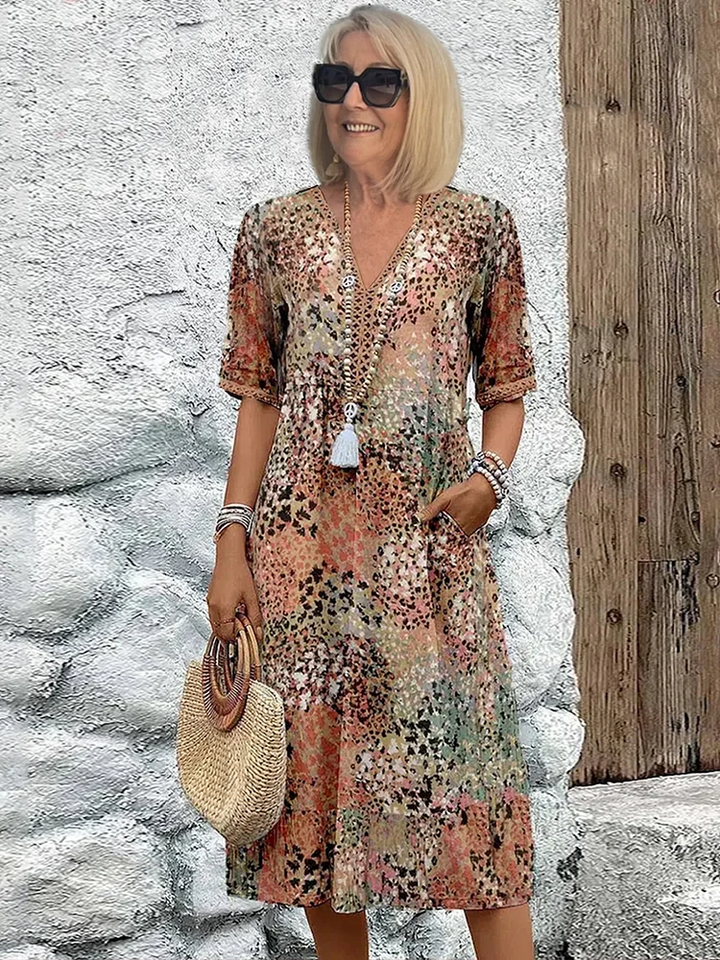 Women's Bohemian Dress — Elegant Flowing Boho Summer Dress