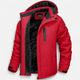 Men's camouflage hooded parka with dark pile-style lining