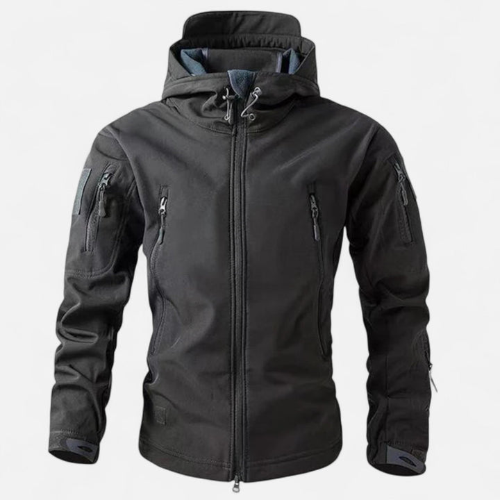 Men's hooded jacket with zipped pockets