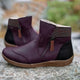 Women's panelled ankle boots with side zippers and checked ankle trim