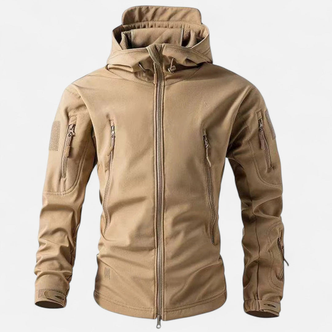 Men's hooded jacket with zipped pockets