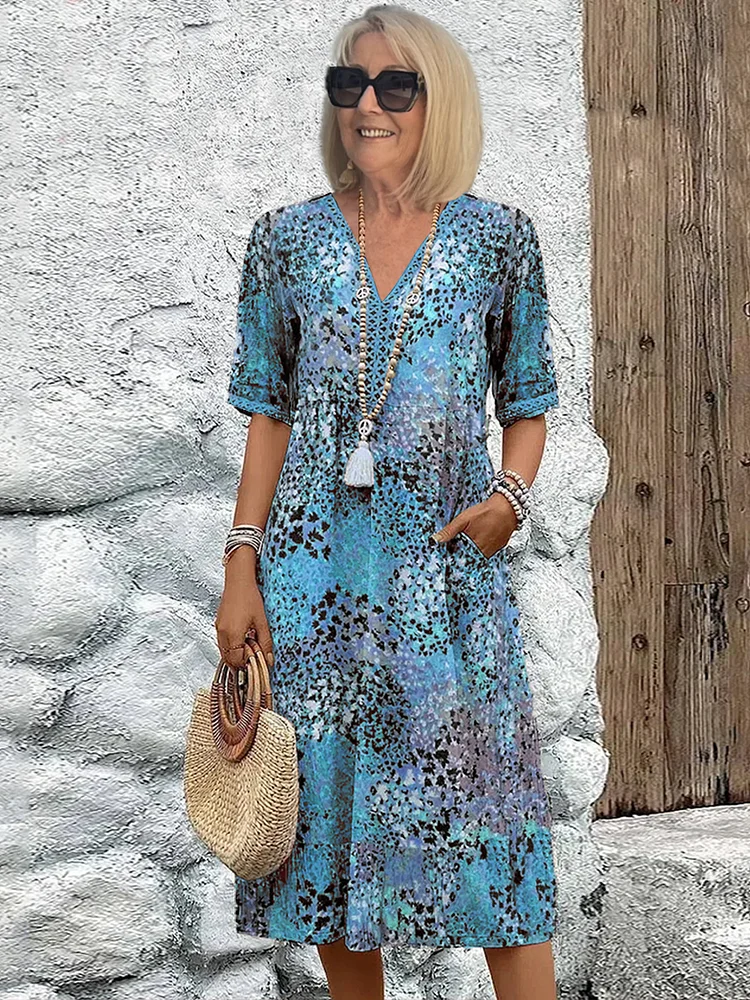 Women's Bohemian Dress — Elegant Flowing Boho Summer Dress