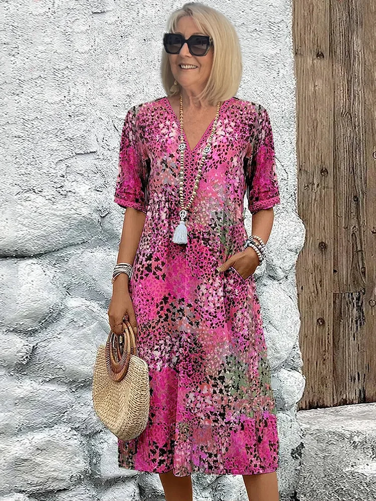 Women's Bohemian Dress — Elegant Flowing Boho Summer Dress