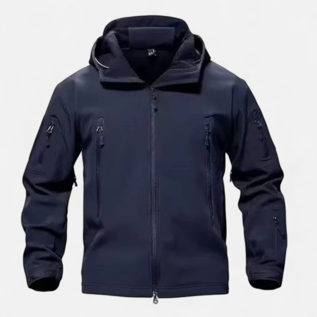 Men's hooded jacket with zipped pockets
