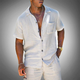 Elio | Men's Linen Two Piece Summer Set with Button Up Shirt and Shorts