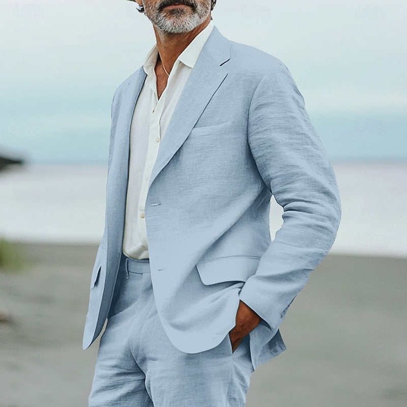 Hunter | Men's Linen Two Piece Suit with Blazer and Trouser