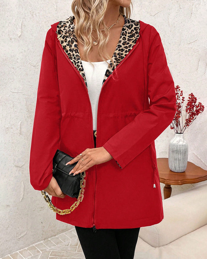 Aleah | Reversible Coat with Leopard Print - Image 9