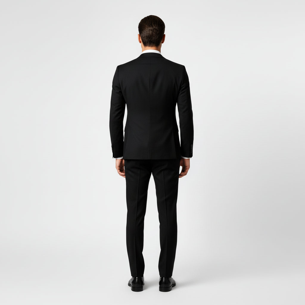 Men's three-piece suit with jacket waistcoat and trousers