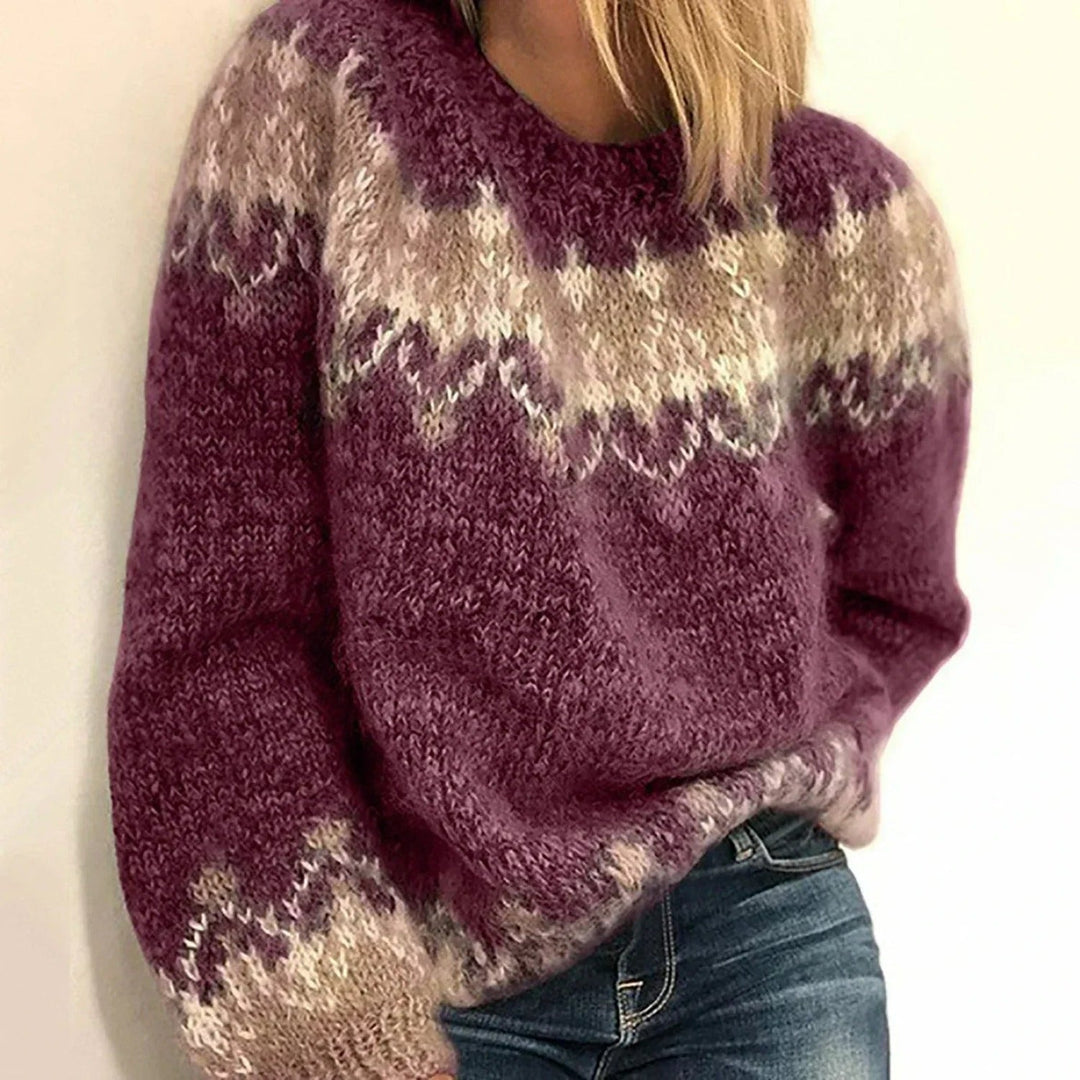 Katie | Women’s Cozy Winter Patterned Knit Sweater - Image 4