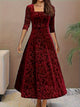 Bethany | Women’s Graceful Floral Design Midi Dress - Image 1