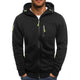Men's hooded zip cardigan with multiple pockets