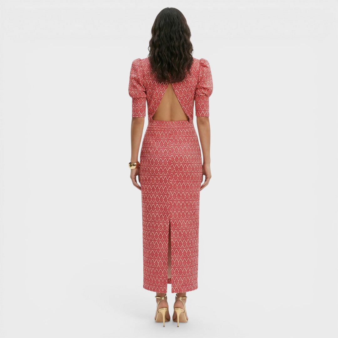 Women's Open-Back Two-Piece Set — Top & Trousers, Wedding Guest