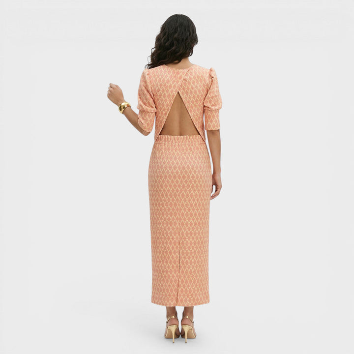 Women's Open-Back Two-Piece Set — Top & Trousers, Wedding Guest