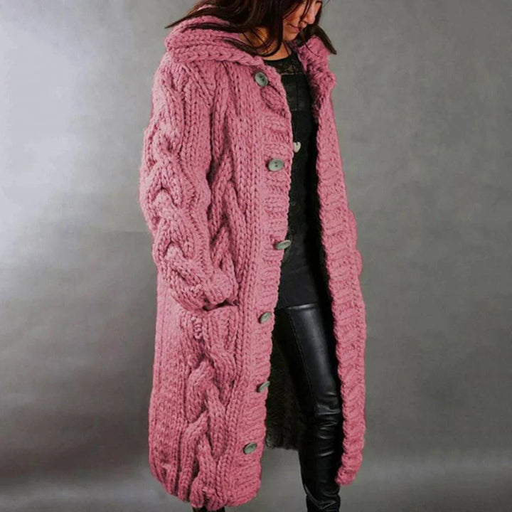 Diana | Women’s Oversized Cable Knit Button Cardigan - Image 4