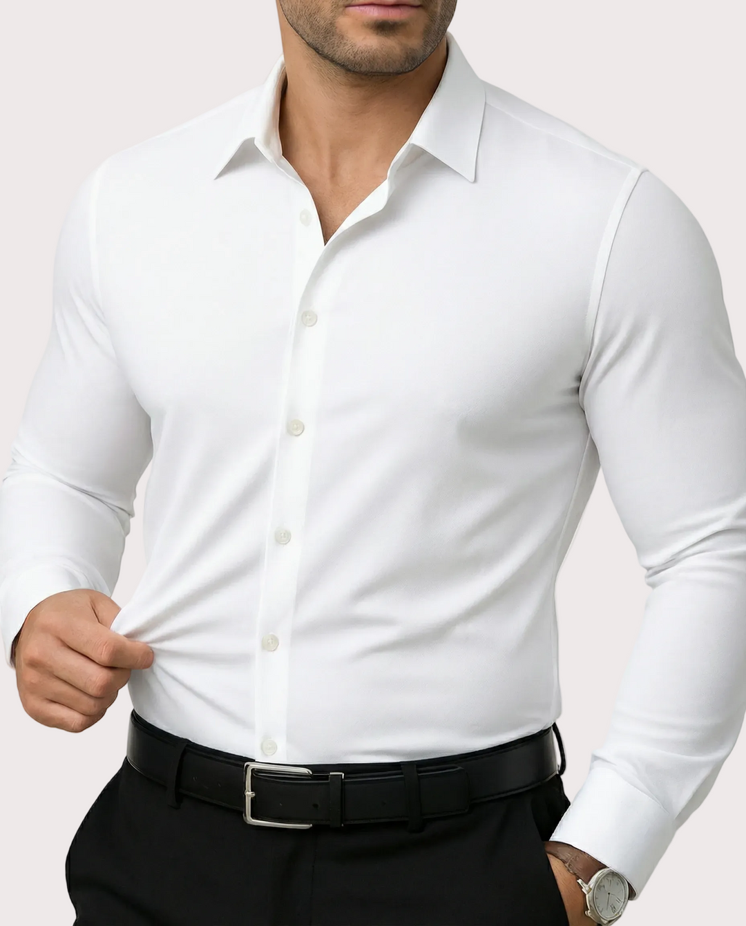 Women's Stretch Shirt 3-Pack — Blue Comfort Fit Everyday Top Set