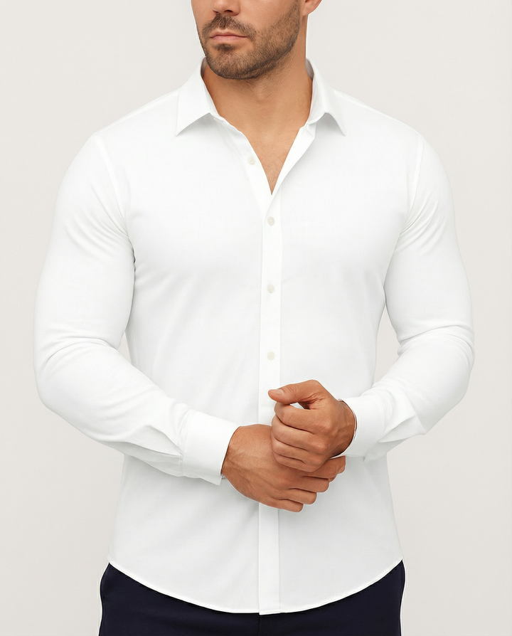 Women's Stretch Shirt 3-Pack — Blue Comfort Fit Everyday Top Set