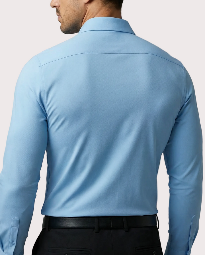 Women's Stretch Shirt 3-Pack — Blue Comfort Fit Everyday Top Set