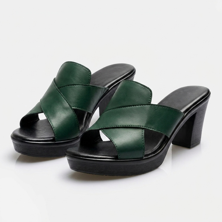 Women's Comfort Heeled Sandals — All-Day Block Heel Dress Sandals