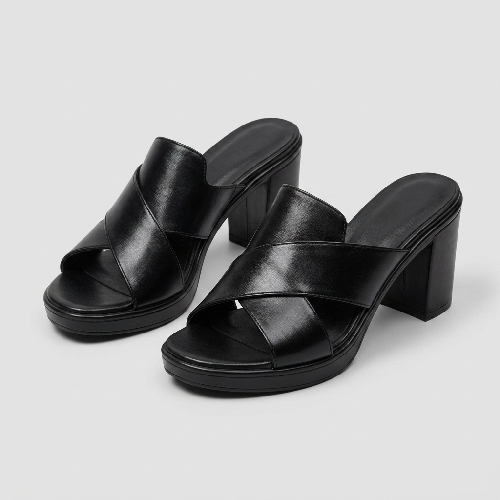 Women's Comfort Heeled Sandals — All-Day Block Heel Dress Sandals