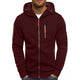 Men's hooded full-zip jacket with multiple zipped pockets