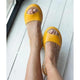 Women's Peep Toe Slingback Flat Sandals for Summer