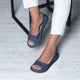 Women's Peep Toe Slingback Flat Sandals for Summer