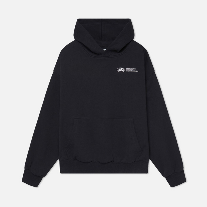 Unisex oversized hooded sweatshirt with large graphic back print