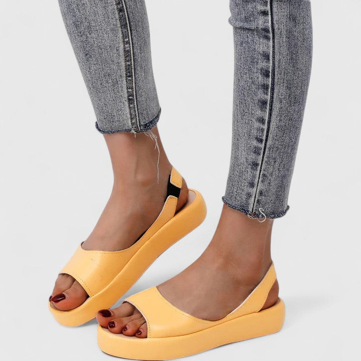 Sunny | Women's Open Toe Platform Wedge Slingback Sandals