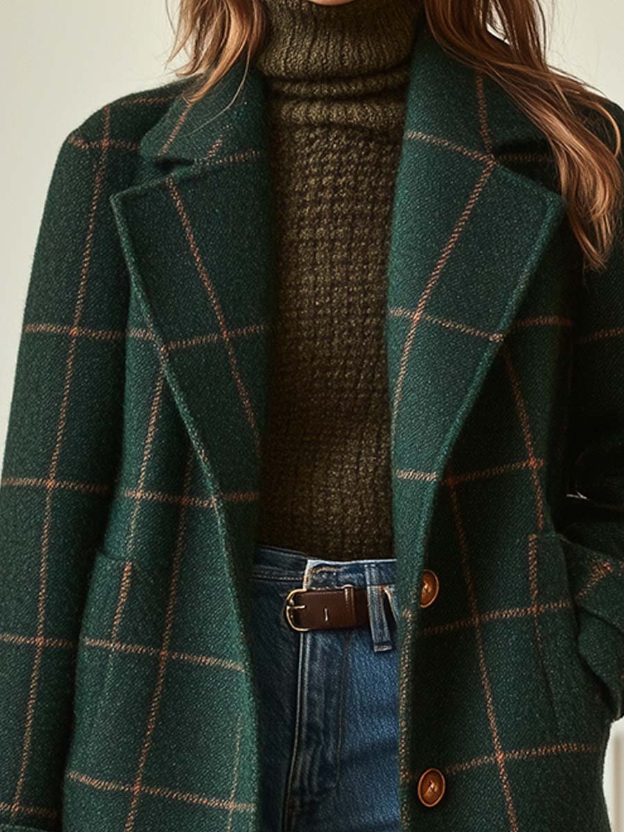 Sofia | Classic Plaid Coat for Women - Image 2
