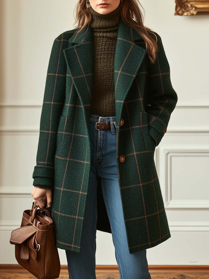 Sofia | Classic Plaid Coat for Women - Image 1